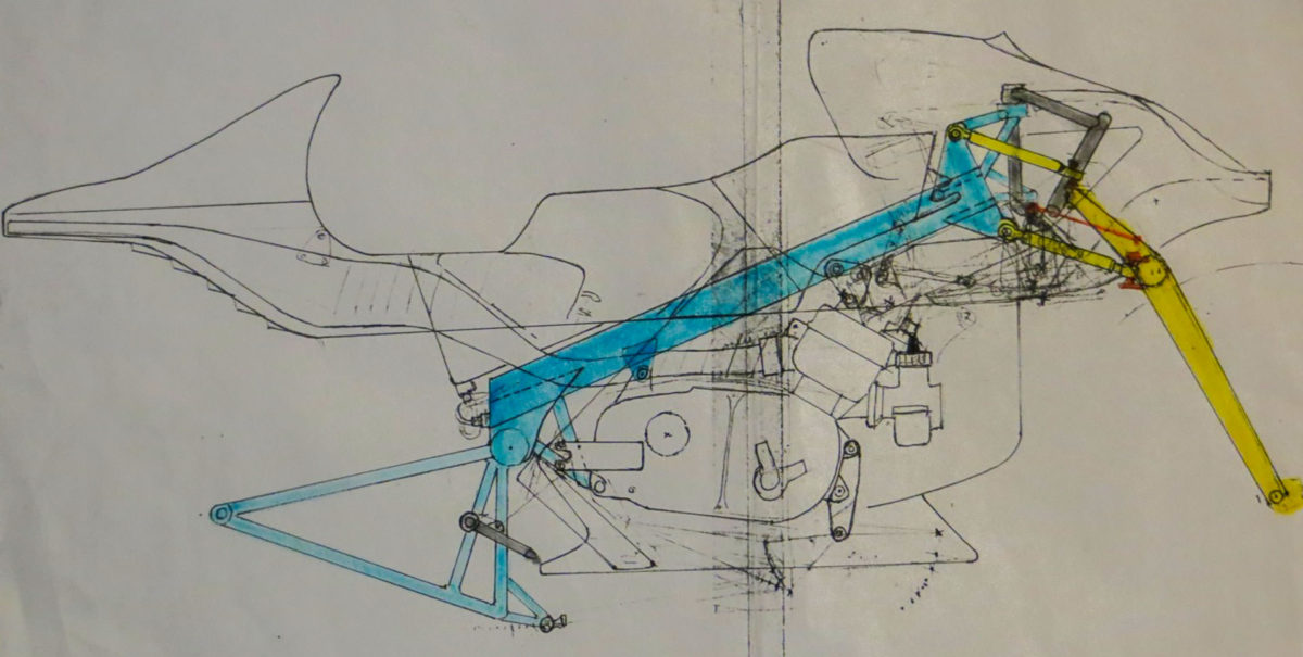 Jean-Bertrand Bruneau’s design drawing of the reverse cylinder machines he would go on to build