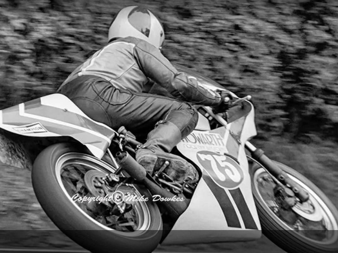 Peter Howarth using the Spondon 38mm forks in period